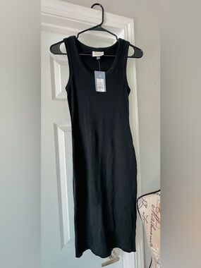Universal Thread Black Ribbed Tank Dress
